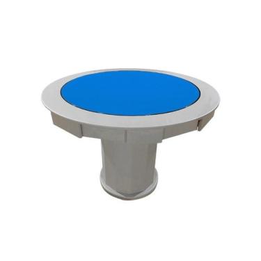 Imagem de Mesa de Carteado com Gavetas e Porta copos Nude - 0,90x0,80 - Sem xadr