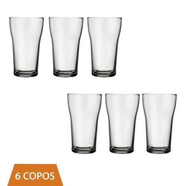 Imagem de Jogo 6 Copos Vidro 200ml Boteco Chopp Transparente Nadir - NADIR FIGUE