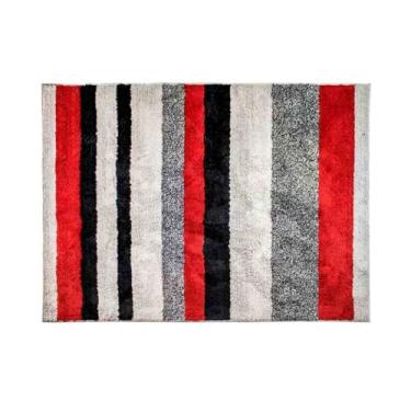 Imagem de ‌Tapete Quarto Macio Antiderrapante 2,00x2,50 - Para Sala e Escritório, Super Macio e Confortável (Listrado Duo)