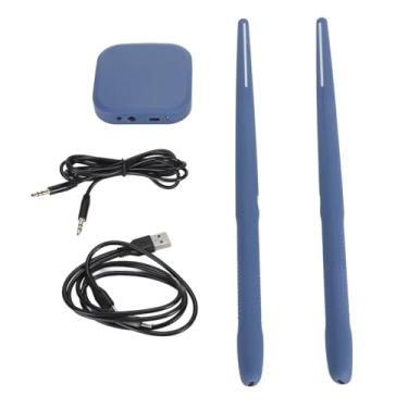 Imagem de Conjunto de tambor de ar elétrico em 3D Sensing Kit de bateria virtual portátil RGB com bateria 8 sons bluetooth para adultos crianças azul marinho