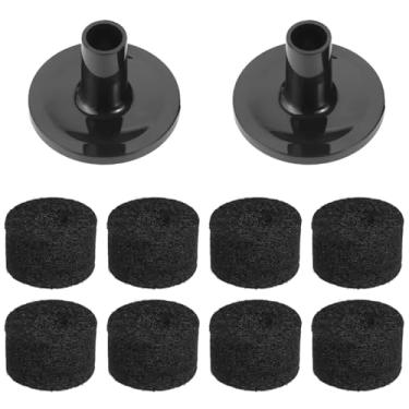 Imagem de Bxian Conjunto de 10 peças de gaxeta de feltro e manga de prato acessórios de kit de bateria preta compatíveis com a maioria das estruturas de elevação/empilhador de pratos