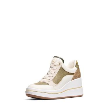 Imagem de Michael Kors Tênis feminino Emmy Wedge Trainer Husk Multi, 38