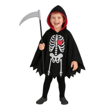 Imagem de Capa Fantasia Halloween Menino Esqueleto Tam 2 ao 14 - anjo da mamãe, 
