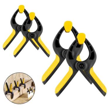 Imagem de Kit 2 Grampos Com Mola Sargento Multiuso 4 + 2 Grampos 9 Pol