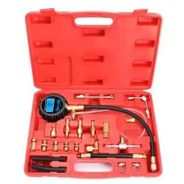 Imagem de BETOOLL Medidor de Pressão de Combustível – Kit de Teste de Pressão de Combustível – Medidor Digital – Bomba de Injeção de Combustível Testador de Pressão Ferramentas de Carro 0-300PSI para Carros e Caminhões