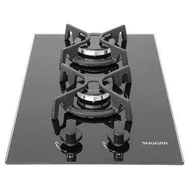 Imagem de Cooktop 2 Bocas Suggar Vidro Temperado Preto Bivolt