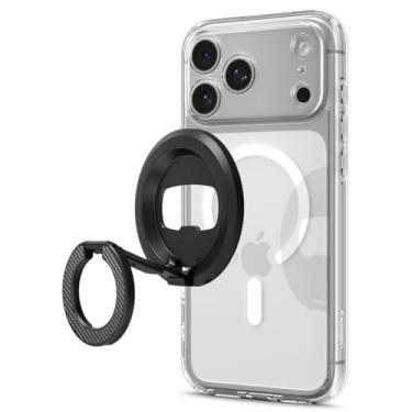 Imagem de Spigen Suporte Magnético Para Celular Om102 (Magfit), Com Ímã De Dupla Face E Abridor Garrafas, Projetado Iphone Compatível Magsafe, Séries 16/15/14/13/12 - Preto