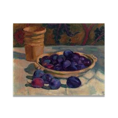 Imagem de Purple FruitThéo van Rysselberghe: Impressão em tela neoimpressionista belga chave 70 x 91 cm sem moldura