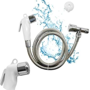 Imagem de Ducha Higiênica Completa Com Gatilho Abs Branco 1l4 De Volta - MAXFORT