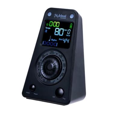 Imagem de oshhni Metrônomo digital para piano, máquina de, acessórios para prática musical, peças para concertos, batida, tempo ajustável, Preto