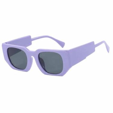 Imagem de Óculos de sol de leopardo da moda, masculino, degradê, óculos de grau feminino, uv400 (roxo, cinza)