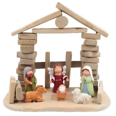 Imagem de Presépio de Natal em Resina Decoração Dogum - Rio de Ouro