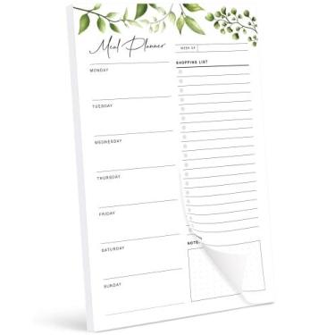 Imagem de Bloco magnético de planejamento de refeições Paper Play com 52 folhas 