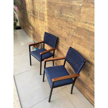 Imagem de Kit 2 cadeiras náutica com braço área externa Brisa Solare - Paonanda 