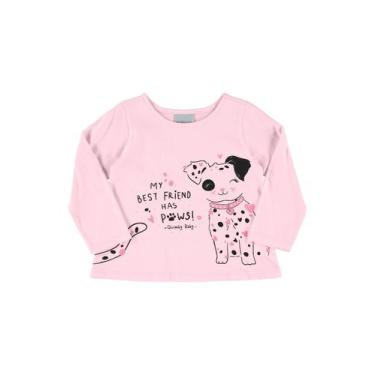 Imagem de Blusa Manga Longa Infantil Menina Quimby, Rosa, 1