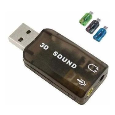 Imagem de Placa De Som 5.1 Usb Pc Com Uma Entrada E Uma Saída De Audio