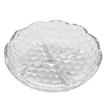 Imagem de Petisqueira em Vidro Cristal com 4 Divisórias Bubble
