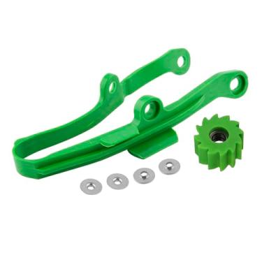 Imagem de Guia deslizante de corrente de braço oscilante com rolo inferior para Kawasaki KX250F KX450F KLX450R (verde)