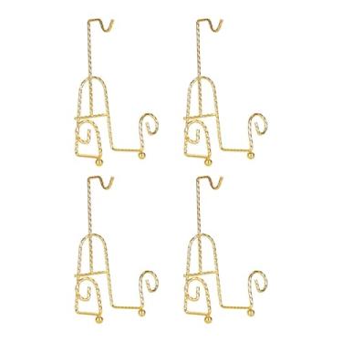 Imagem de FytStycale Suporte para exibição de xícaras de chá e pires Suporte elegante para xícaras de chá para armazenamento de pratos de luxo Cesta para canecas de café, Crimpagem de Ouro