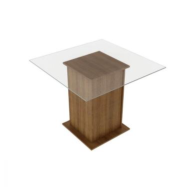 Imagem de Mesa Quadrada Tampo de Vidro Rustic Madesa