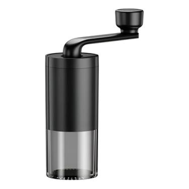 Imagem de Moedor Manual de Café, Preto, Plástico e Aço Inox, Ajuste de Moagem, Capacidade 50g, com Escova de Limpeza