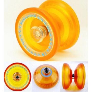 Imagem de Yoyo Profissional Magic K1 Laranja Rolamento Concavo + 10 cordas (ioio