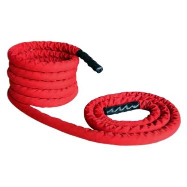 Imagem de Vaveren Corda de batalha de 9,84 pés, equipamento profissional para exercícios pesados, treinamento de força física, corda de fitness para academia em casa, 25mm Vermelho