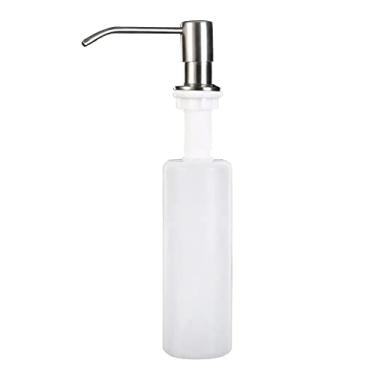 Imagem de Dosador de Detergente Dispenser de Embutir para Pia Cuba Cozinha Inox SOFTINOX - Dispenser Detergente 300 ml, Tampa em Aço Inox Escovado, Prático e Elegante
