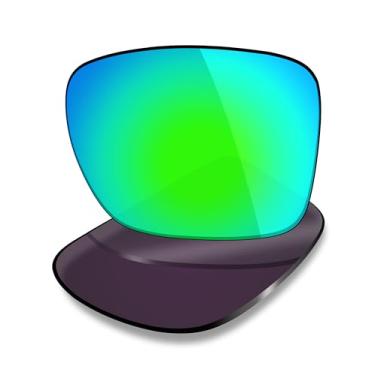 Imagem de Mryok Lentes de reposição para óculos de sol Costa Del Mar Mainsail, HD Polarized, proteção UV, resistente a impactos e ajuste perfeito, Verde esmeralda espelhado, One Size