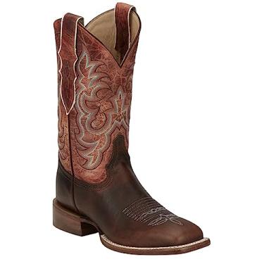 Imagem de Justin Bota feminina Stoneage Western bico quadrado largo - Aq7020, Conhaque, 36 BR