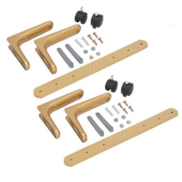 Imagem de Estink Suporte para Divisória de Ambiente Pé de Divisória Suporte Ajustável Em Largura Móvel Com Rodas para Divisórias de Ambiente Aquecedores Liga de Alumínio Capacidade de 100kg (GOLD)