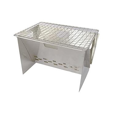 Imagem de Kiboule Fogão de acampamento mini churrasqueira ao ar livre fogão a carvão de aço inoxidável com bolsa de transporte para camping caminhada mochila churrasco