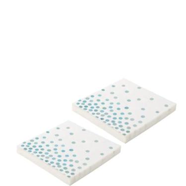 Imagem de Kit 80 Itens Festa Dourada Descartável - Pratos, Copos, Guardanapos | Perfeitos para o Natal(20 Guardanapos Poa Prata)