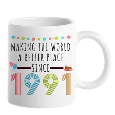 Imagem de Choinn 1991 Presentes de aniversário de 35 anos para mulheres e homens, presente de aniversário de 35 anos, caneca de café para mãe, pai, avó, vovô, ideias de presentes de aniversário de 35 anos, Dia