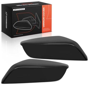 Imagem de A-Premium 2 peças de tampas de espelho retrovisor do lado do motorista e do passageiro - compatível com Chevrolet Malibu 2016-2025 - preto liso