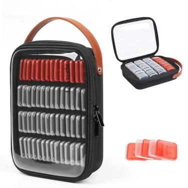 Imagem de Luxtude Capa com suporte para cartão SD, capas rígidas para cartão de memória, 42 suportes SD, 14 suportes TF, 56 compartimentos