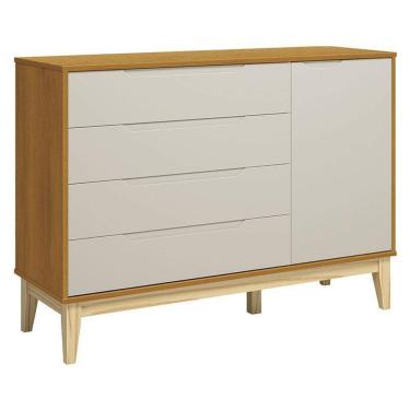 Imagem de Cômoda Com Porta Classic Elfe Areia Acetinado Savana Natural - Reller
