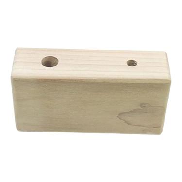 Imagem de Fenteer Prancha de treinamento para escalada em madeira, exercitador de antebraço, prancha de força para treinamento de força corporal, blocos de equipamento, 15cm X 5cm X 8cm