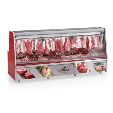 Imagem de Balcão De Carnes Gats300 Gelopar Expositor De Carnes Vermelho 3mt 220v