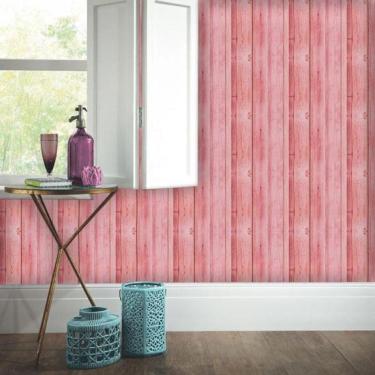 Imagem de Papel De Parede Madeira Rosa