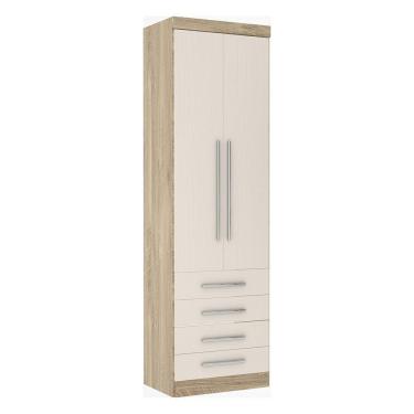 Imagem de Guarda Roupa 2 Portas 4 Gavetas Avelã Rústico Com Areia