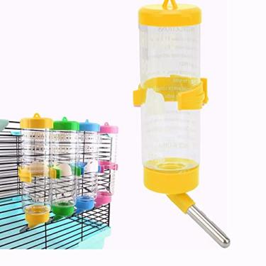Imagem de Hamsters Water Bottle Automatic No Drip Hanging Water Feeder Dispenser for Small Animals Guinea Pig Rat Rabbit Dwarf Gerbil Chinchilla(Yellow 125ML)