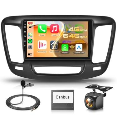 Imagem de Estéreo 4G + 64G para Chrysler 200 200C 200S 2015-2019 Rádio Android Upgrade Unidade de Cabeça de Tela Sensível ao Toque de 9 Polegadas, Driauto Estéreo para Carro com Carplay Sem Fio Android Auto GPS