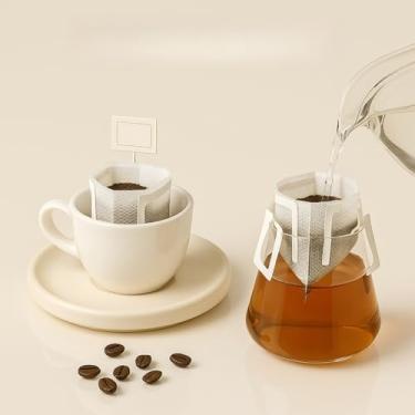 Imagem de 50 sacos de filtro de café portáteis pendurados por caixa, filtros de café descartáveis para viagem, acampamento, casa e escritório (tipo A)