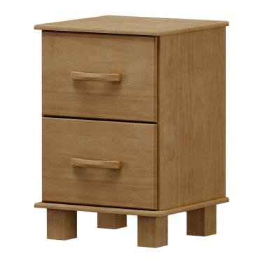 Imagem de Mesa De Cabeceira Madeira Maciça 2 Gavetas 42 Cm 1137 Freijo Milani Store Freijo