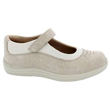 Imagem de Tênis Drew feminino Rose Mary Jane, Bone Foil Leather, 9.5 Narrow