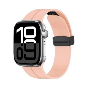 Imagem de Pulseira Magnética De Silicone Para Apple Watch De 46mm 45mm 44mm 49mm