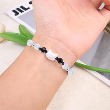 Imagem de Conjunto de pulseiras para casais, amizade, casal, longa distância, pulseira com contas, mulheres, homens, para presente de Dia dos Namorados, One Size, Resina, Sem Pedra Preciosa