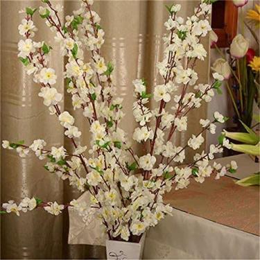 Imagem de Fabricantes Fornecem Ramos de Flor Pêssego Artificial Ameixa Falsa Decoração Casamento Sala Estar Plástica Especial Atac