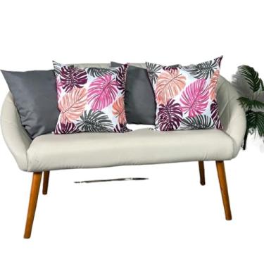 Imagem de KIT 4 ALMOFADAS CHEIAS DECORATIVAS 45x45 CENCHIMENTO(COSTELA ROSAcCINZA)